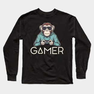 Gamer Monkey Long Sleeve T-Shirt